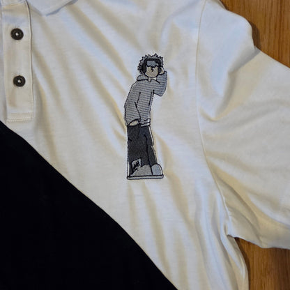 Black&white polo shirt